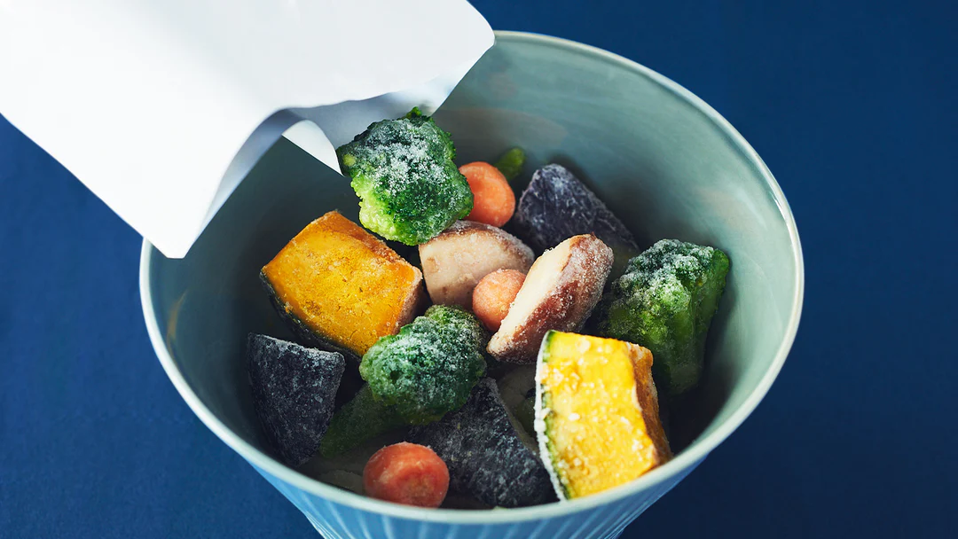 瞬間冷凍されたMISOVATION（ミソベーション）の野菜